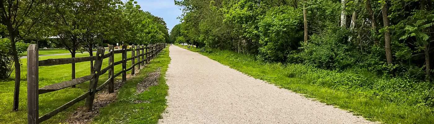 The Water Street Park trail entrance